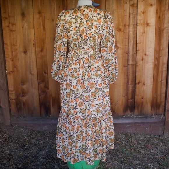 Juillet 100% Cotton Merritt Maxi Dress In Oona Sunflower Print Woman's Size M - Picture 12 of 17
